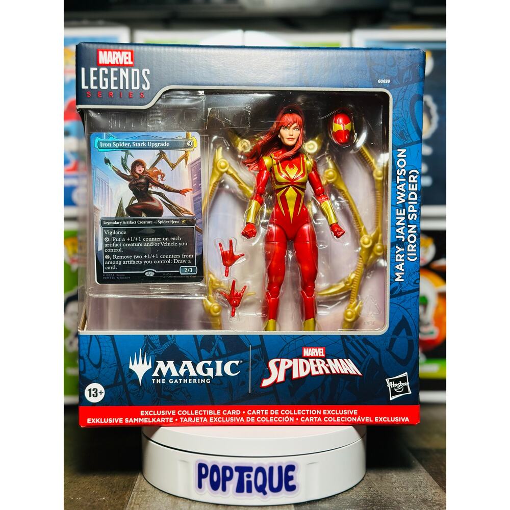Spider-Man Marvel Legends MTG Mary Jane Watson (Iron Spider) Figure and Card